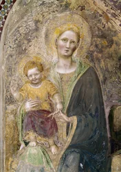 Jungfrau und Kind (Detail) (Fresko)