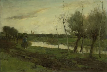Landschaft mit Kanal