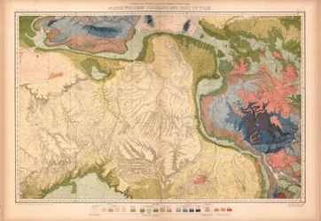 Geologischer und geografischer Atlas von Colorado und angrenzenden Gebieten