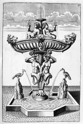 Ornamentaler Brunnenentwurf, 1664