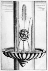 Ornamentaler Brunnenentwurf