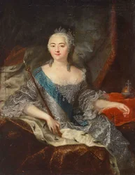Porträt der Kaiserin Elisabeth von Russland 1709-1762, 1740er Jahre