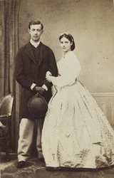 Porträt von Großfürst Nikolaus Alexandrowitsch von Russland 1843-1865 und Prinzessin Dagmark, 1864