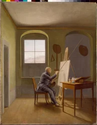 Caspar David Friedrich in seinem Atelier