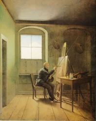 Caspar David Friedrich in seinem Atelier (1811)