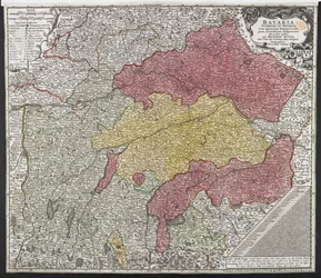 Karte von Bayern, ca. 1757