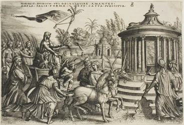 Der Triumph der Keuschheit, Platte zwei aus Die Triumphe von Petrarca
