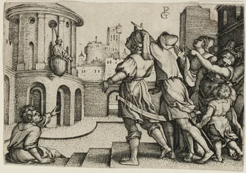 Virgil in einem Korb aufgehängt, Kopie