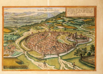 Novara aus Civitates Orbis Terrarum von Georg Braun