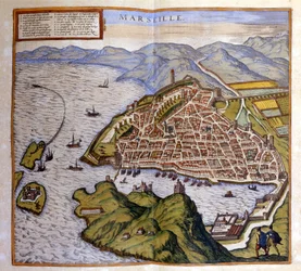 Ansicht von Marseille aus dem Atlas von Braun und Hogenberg