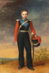 Porträt von Zesarewitsch Alexander Nikolajewitsch in der Uniform der Leibgarde der Schwarzmeerkosaken