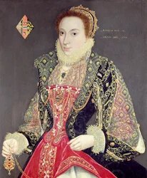 Mary Denton, geb. Martyn, im Alter von 15 Jahren im Jahr 1573