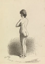 Stehende nackte Frau