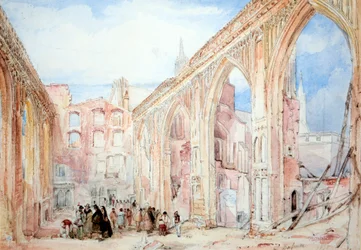 Überreste des House of Commons nach dem Brand im November 1834
