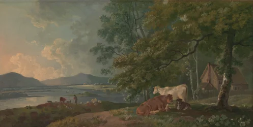 Morgen: Landschaft mit Vieh