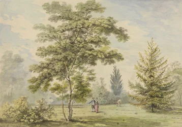 Der Akazienbaum - Figuren in einem Park