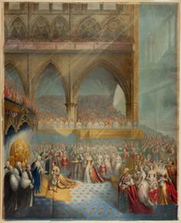 Ihre gnädigste Majestät Königin Victoria empfängt das Sakrament bei ihrer Krönung