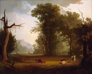 Landschaft mit Vieh