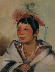 Aú-nah-kwet-to-hau-páy-o, Einer, der in den Wolken sitzt, ein Junge, 1831