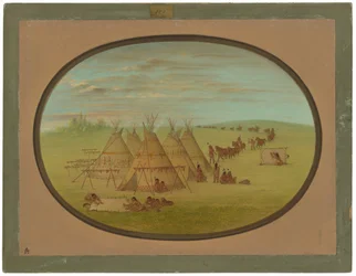 Ein kleines Sioux-Dorf