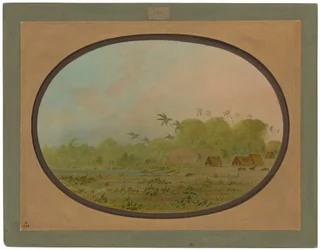 Ein kleines Dorf der Remos-Indianer
