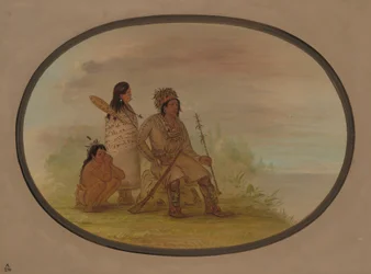 Ein alter Nayas-Indianer, seine Enkelin und ein Junge