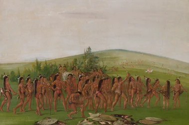 Bogenschießen der Mandan