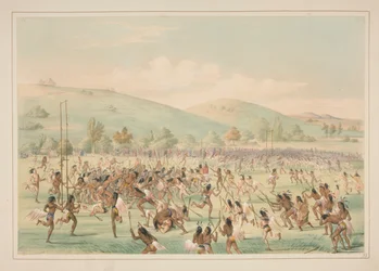 Ballspiel, pl. 23 aus dem nordamerikanischen Indianer-Portfolio