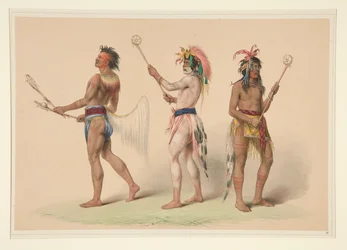 Ballspieler, Tafel 21 aus dem Nordamerikanischen Indianer-Portfolio