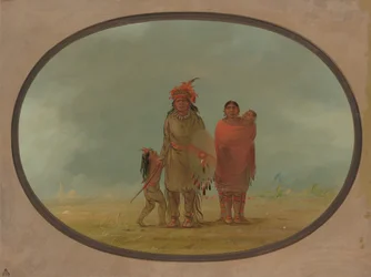 Kupferhäuptling, seine Frau und Kinder, 1855-1869