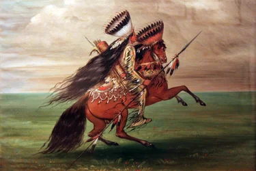 Crow-Indianer "Der, der über alles springt"