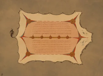 Faksimile eines Sioux-Mantels mit Stachelschweinborsten, 1861-1869