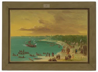 Erste Fahrt der Griffin auf dem Eriesee. 7. August 1679