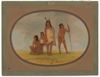 Vier Flathead-Indianer