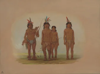 Vier Macouchi-Indianer, 1854-1869