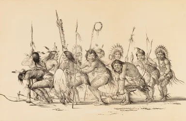 Indianer im Kreis, tanzend--Nr. 30