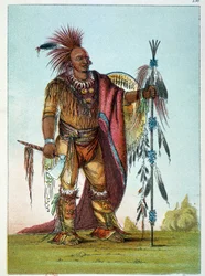 Indianer Amerikas: Porträt eines Häuptlings des Stammes der Sauk und Fox