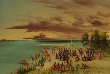 La Salle beansprucht Louisiana für Frankreich, 9. April 1682