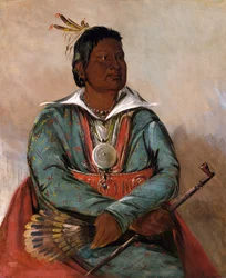 Mó-sho-la-túb-bee, Der, der auslöscht und tötet, Häuptling des Stammes, 1834