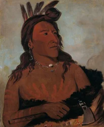 Mah-tó-che-ga, Kleiner Bär, ein Hunkpapa-Krieger, 1832