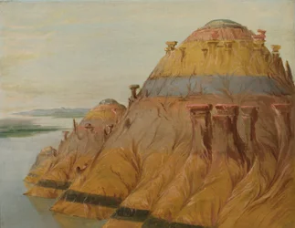 Malerische Lehmklippe, 1700 Meilen über St. Louis