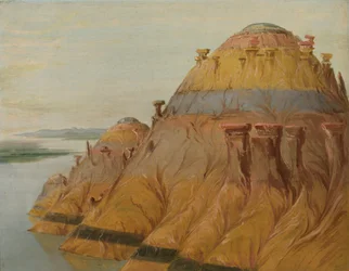 Malerische Lehmklippe, 1700 Meilen oberhalb von St. Louis