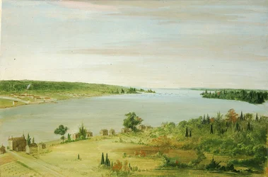 Sault Ste. Marie, mit der US-Garnison in der Ferne