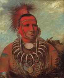 Shon-ta-yi-ga, Kleiner Wolf, ein berühmter Krieger, 1844-1845