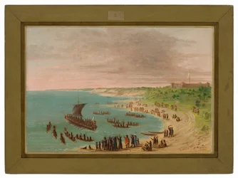 Die Expedition verlässt Fort Frontenac am Ontariosee. 18. November 1678