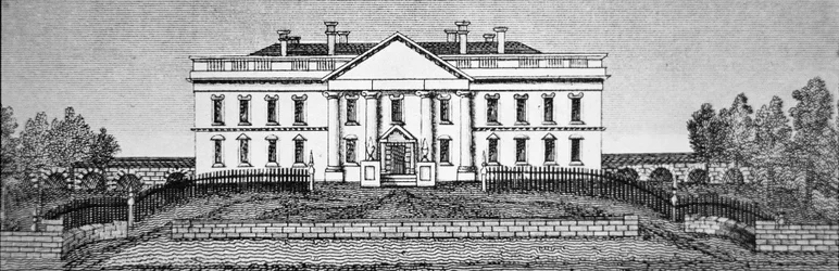 Das Weiße Haus im Jahr 1820 (Gravur)