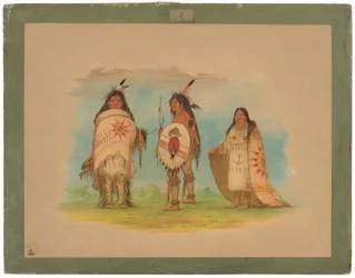 Drei Riccarree-Indianer