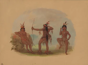 Drei Woyaway-Indianer, 1854-1869