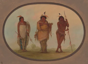 Drei Yumaya-Indianer, 1855-1869