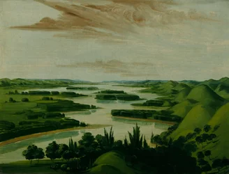 Blick vom Grab von Floyd, 1300 Meilen oberhalb von St. Louis, 1832